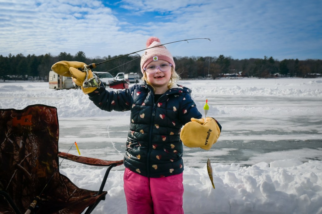 Little Oakley Cederberg with her catch