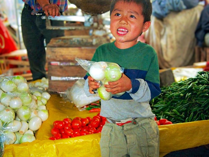 Portrait of Boy Selling Onions