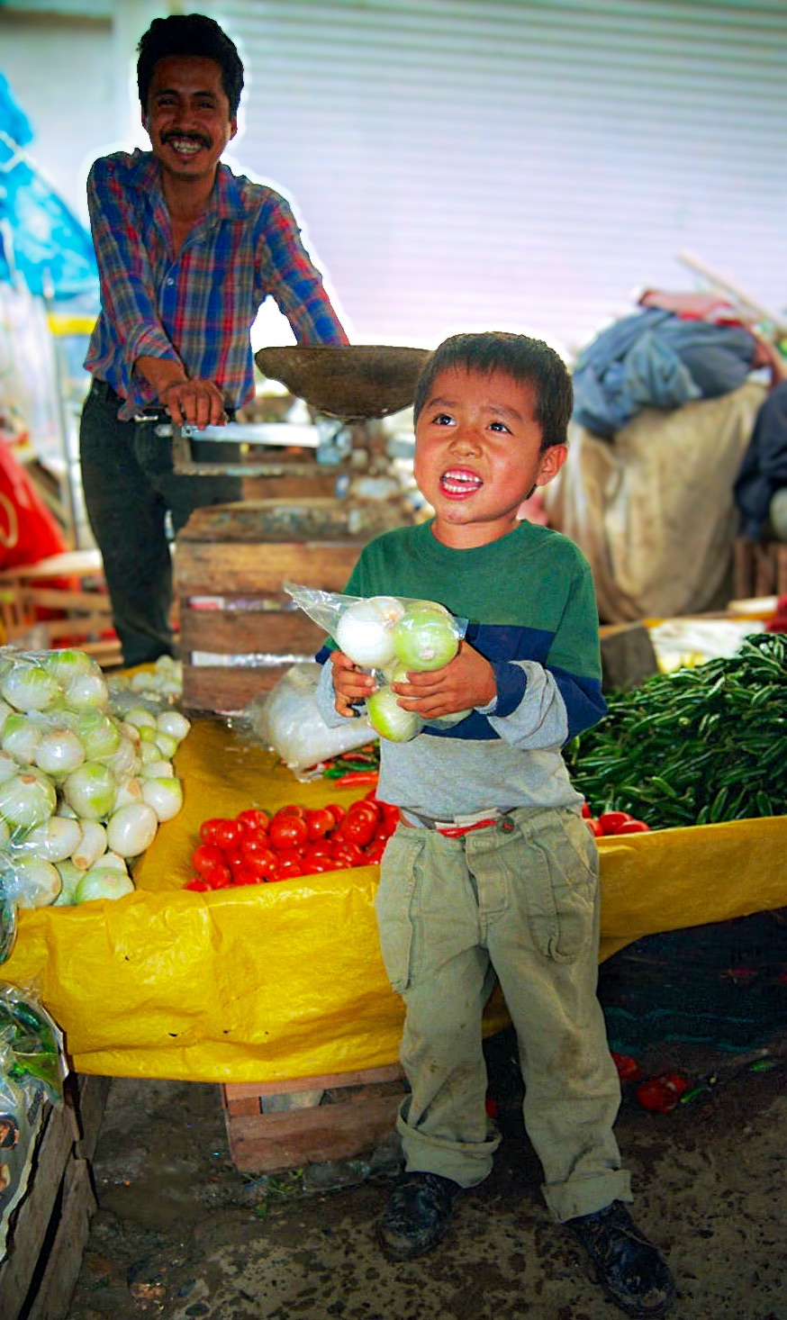 Portrait of Boy Selling Onions