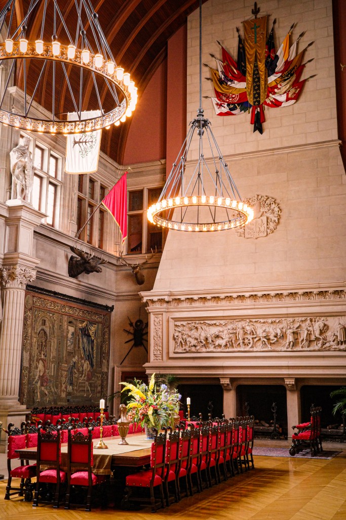 The main dining room in the Biltmore house
