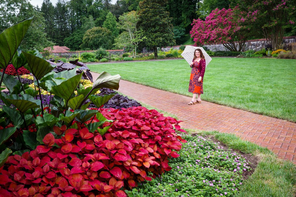Jennifer in the gardens of the Biltmore Estate