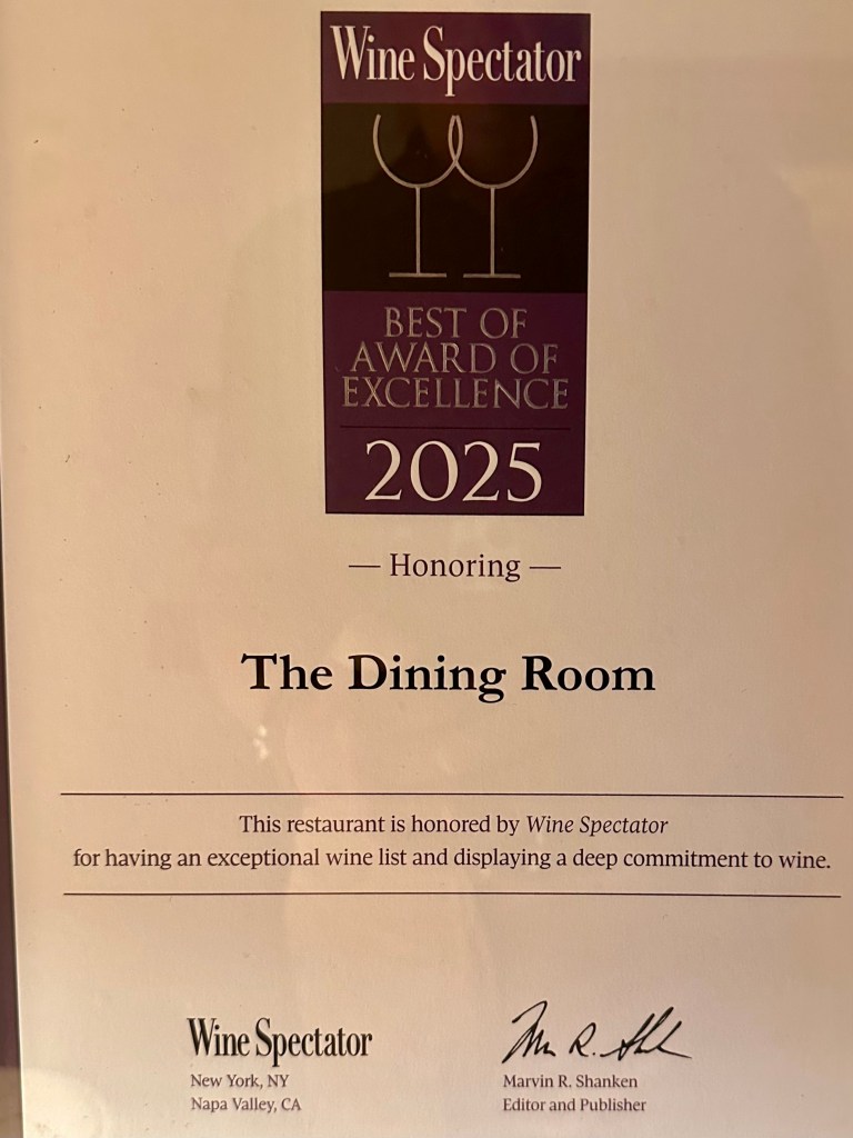 Wine Spectator Award
