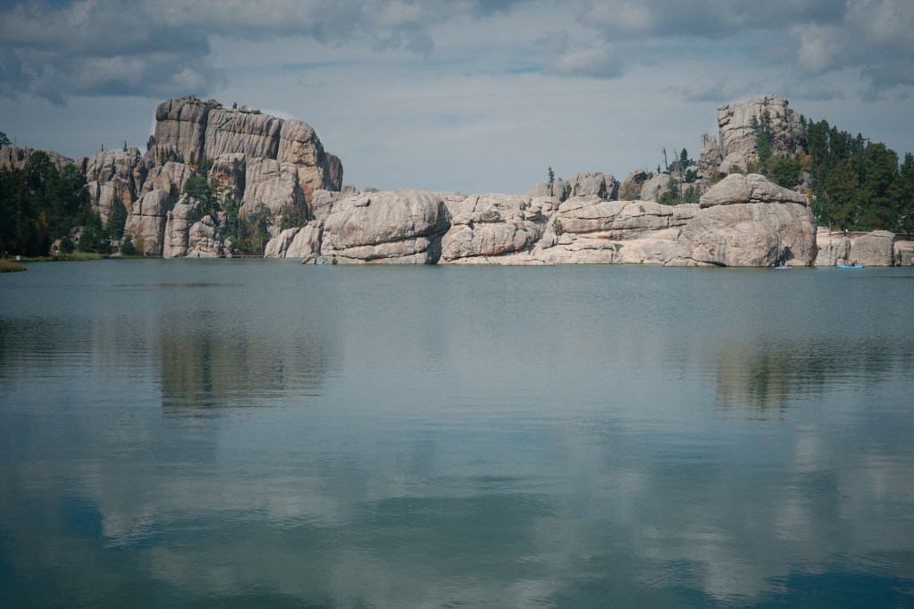 The rounded cliffs around iconic Sylvan Lake are domes of granite that were lifted and exfoliated bare.